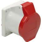 400V PANEL SOCKET - RED 4 PIN 16A 75MM² ERP110 400V PANEL SOCKET - RED 4 PIN 16A 75MM² ERP110